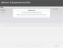 Tablet Screenshot of carpentersville.wordpress.com