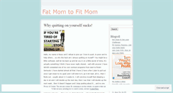 Desktop Screenshot of fatmomtofitmom.wordpress.com