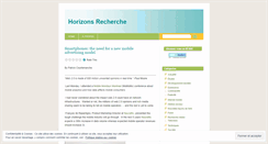 Desktop Screenshot of horizonsrecherche.wordpress.com