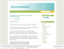 Tablet Screenshot of horizonsrecherche.wordpress.com