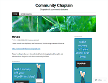 Tablet Screenshot of communitychaplain.wordpress.com