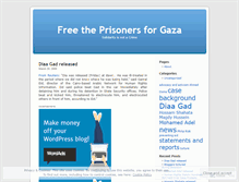 Tablet Screenshot of prisonersforgaza.wordpress.com