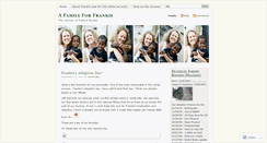 Desktop Screenshot of afamilyforfrankie.wordpress.com