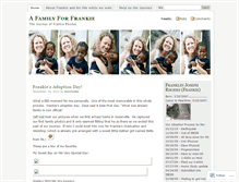 Tablet Screenshot of afamilyforfrankie.wordpress.com