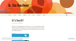 Desktop Screenshot of klizbarker.wordpress.com