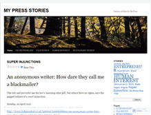 Tablet Screenshot of mypressstories.wordpress.com