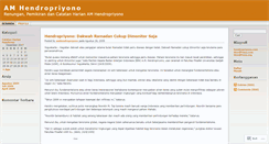 Desktop Screenshot of amhendropriyono.wordpress.com