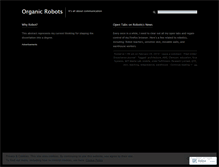 Tablet Screenshot of organicrobots.wordpress.com