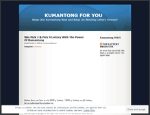 Tablet Screenshot of kumantong4u.wordpress.com