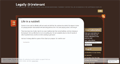 Desktop Screenshot of legallyirrelevant.wordpress.com