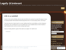 Tablet Screenshot of legallyirrelevant.wordpress.com