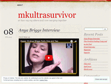 Tablet Screenshot of mkultrasurvivor.wordpress.com