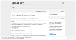Desktop Screenshot of itsnobody.wordpress.com