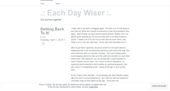 Desktop Screenshot of eachdaywiser.wordpress.com