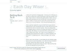 Tablet Screenshot of eachdaywiser.wordpress.com