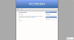 Desktop Screenshot of aniwebdiary.wordpress.com