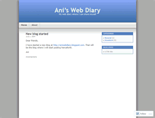 Tablet Screenshot of aniwebdiary.wordpress.com