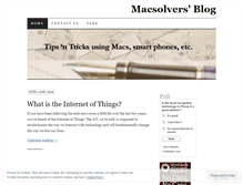 Tablet Screenshot of macsolvers.wordpress.com