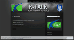 Desktop Screenshot of ktalkblog.wordpress.com