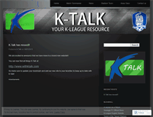 Tablet Screenshot of ktalkblog.wordpress.com