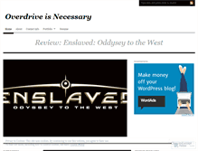 Tablet Screenshot of overdriveisnecessary.wordpress.com