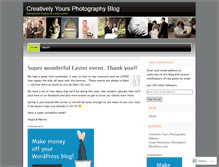 Tablet Screenshot of creativelyyoursphotography.wordpress.com