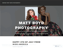 Tablet Screenshot of mattboydphotography.wordpress.com