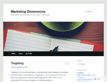 Tablet Screenshot of marketingdimensions.wordpress.com