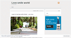 Desktop Screenshot of lovesmileworld.wordpress.com