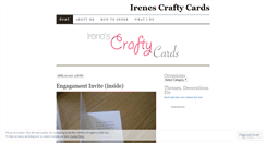 Desktop Screenshot of irenescraftycards.wordpress.com