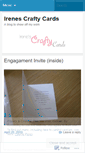 Mobile Screenshot of irenescraftycards.wordpress.com