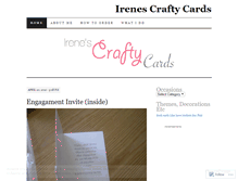 Tablet Screenshot of irenescraftycards.wordpress.com