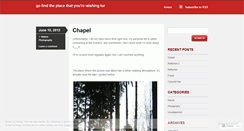 Desktop Screenshot of gofindtheplace.wordpress.com