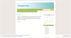 Desktop Screenshot of escapistfairy.wordpress.com