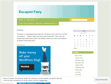 Tablet Screenshot of escapistfairy.wordpress.com