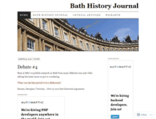 Tablet Screenshot of bathhistoryjournal.wordpress.com