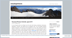 Desktop Screenshot of nosolopirineos.wordpress.com