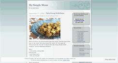 Desktop Screenshot of mysimplemenu.wordpress.com