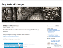 Tablet Screenshot of earlymodernexchanges.wordpress.com