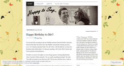 Desktop Screenshot of happy2say.wordpress.com