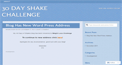 Desktop Screenshot of 30shakechallenge.wordpress.com