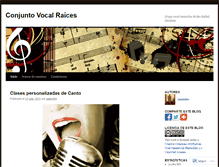 Tablet Screenshot of conjuntovocalraices.wordpress.com