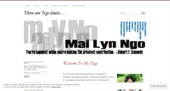 Desktop Screenshot of mailynngo.wordpress.com