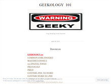 Tablet Screenshot of geekclass101.wordpress.com