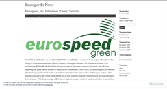 Desktop Screenshot of eurospeed.wordpress.com