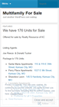 Mobile Screenshot of multifamilyforsale.wordpress.com