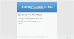 Desktop Screenshot of bloomsburyassociation.wordpress.com