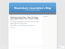 Tablet Screenshot of bloomsburyassociation.wordpress.com