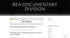 Desktop Screenshot of beadocumentarydivision.wordpress.com