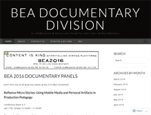 Tablet Screenshot of beadocumentarydivision.wordpress.com